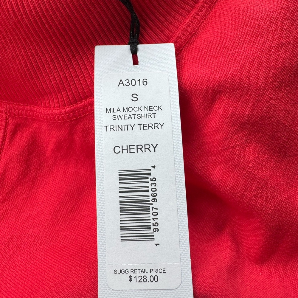 Cherry Mock Neck Sweatshirt